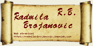 Radmila Brojanović vizit kartica